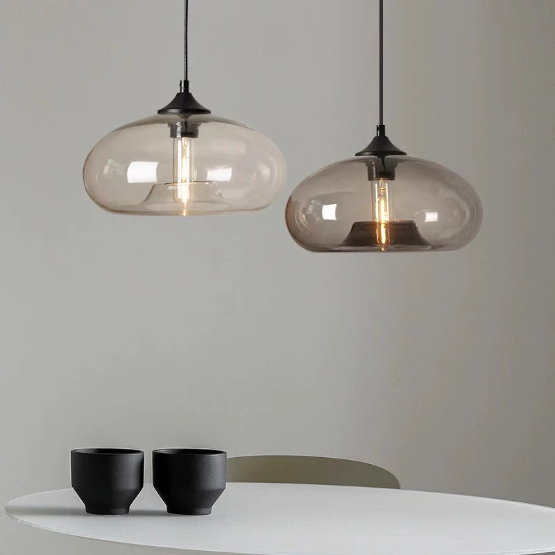 Tristara - Vintage Hanglamp van Gekleurd Glas