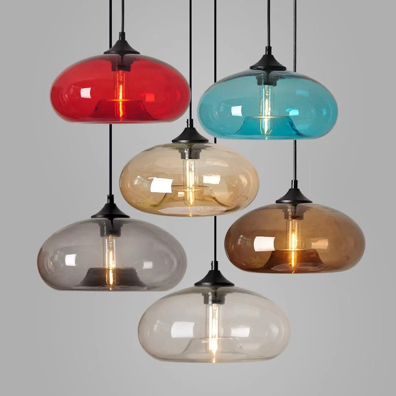 Tristara - Vintage Hanglamp van Gekleurd Glas - Image 2