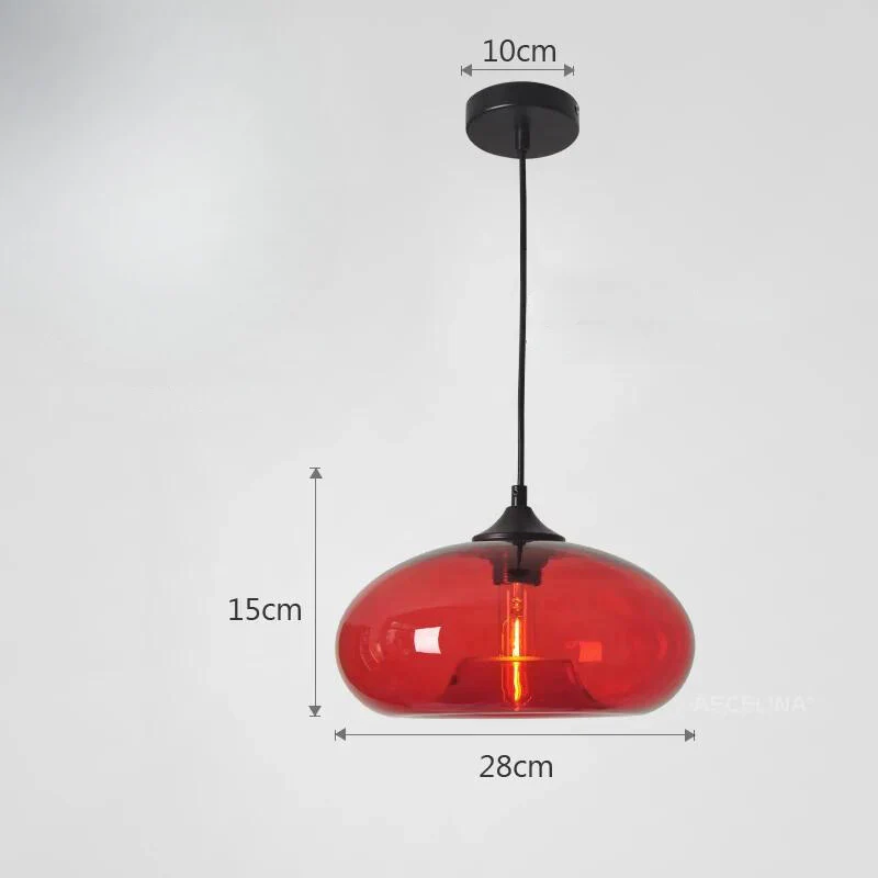 Tristara - Vintage Hanglamp van Gekleurd Glas - Image 8