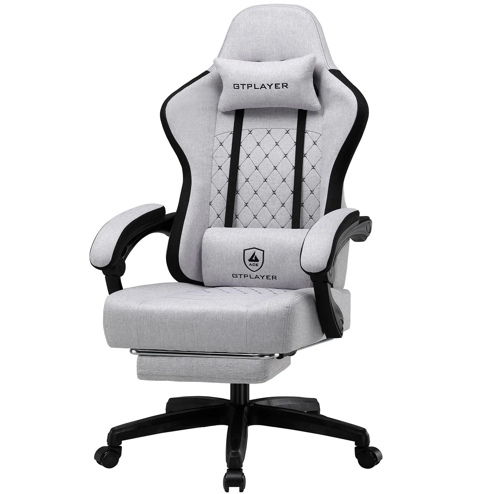 Valenro - Stoffen Gamingstoel met Geveerde Zitting en Verbonden Armleuningen - Image 10