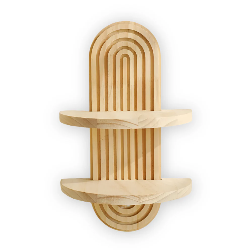 Valerio – Geometrische Houten Wandplank 35cm - Image 2