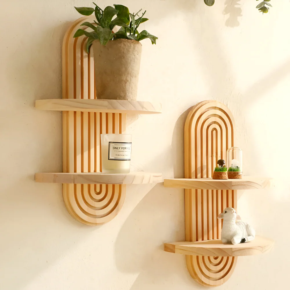 Valerio – Geometrische Houten Wandplank 35cm - Image 4