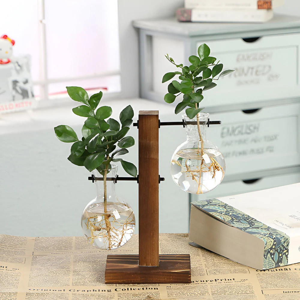 Valethra - Rustieke Houten Hydrocultuur Plantenhouder - Image 3