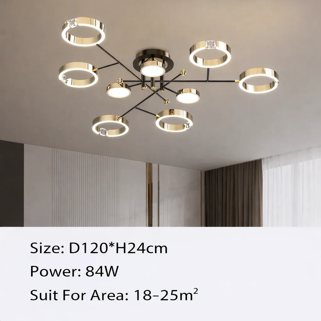 Valnero – Moderne Ronde Metalen LED Hanglamp - Image 11