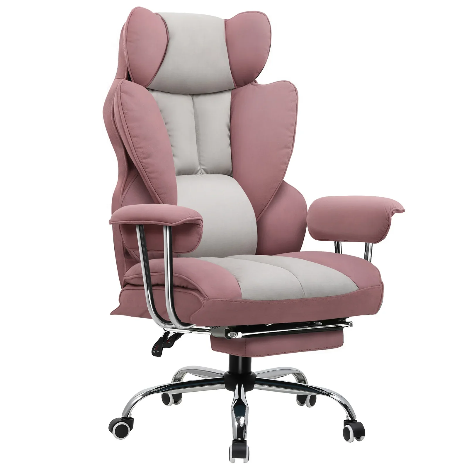 Valona - Ergonomische Stoffen Gamingstoelen met Voetsteun en Verend Zitkussen - Image 9