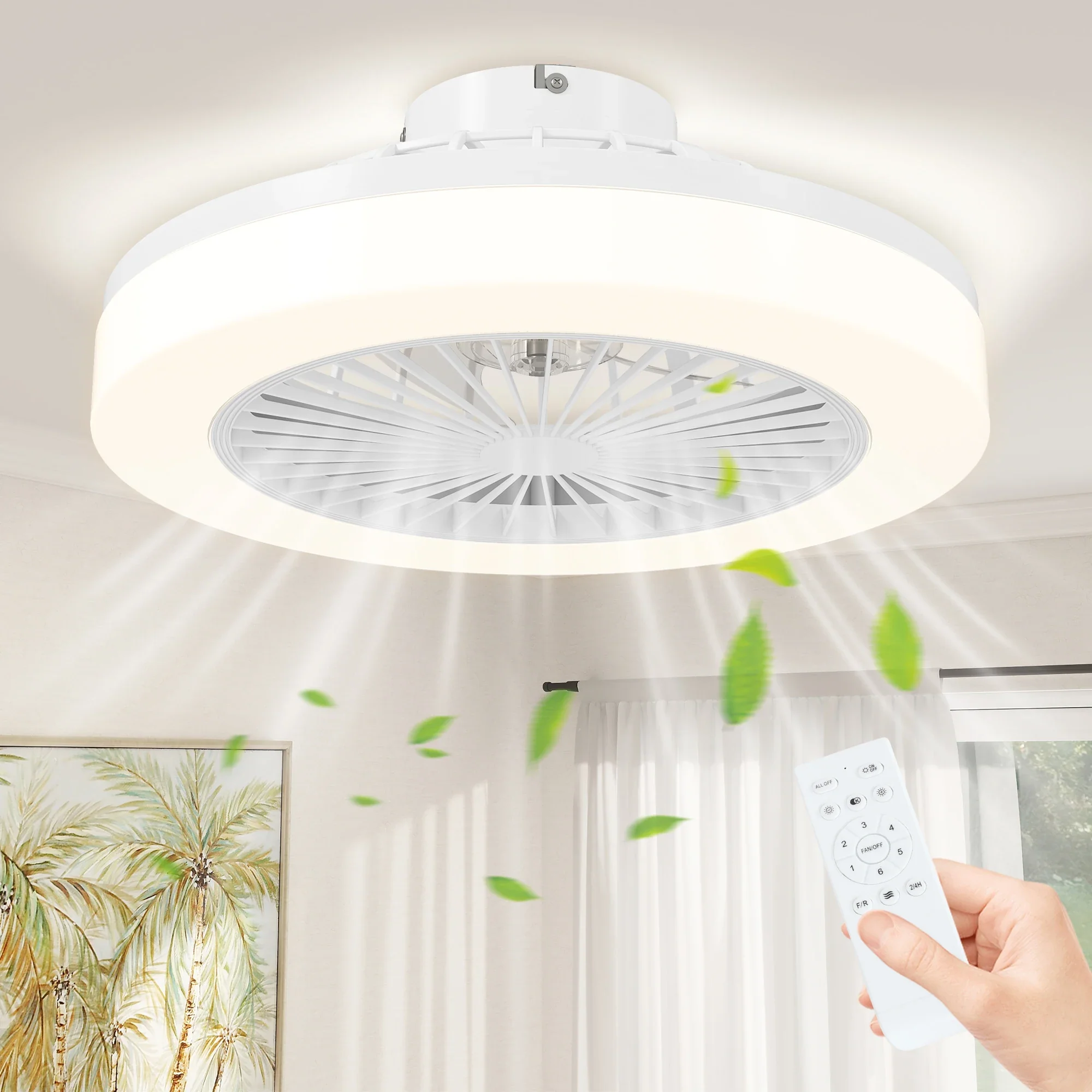 Velminra - Plafondventilator Met LED Lamp En Afstandsbediening