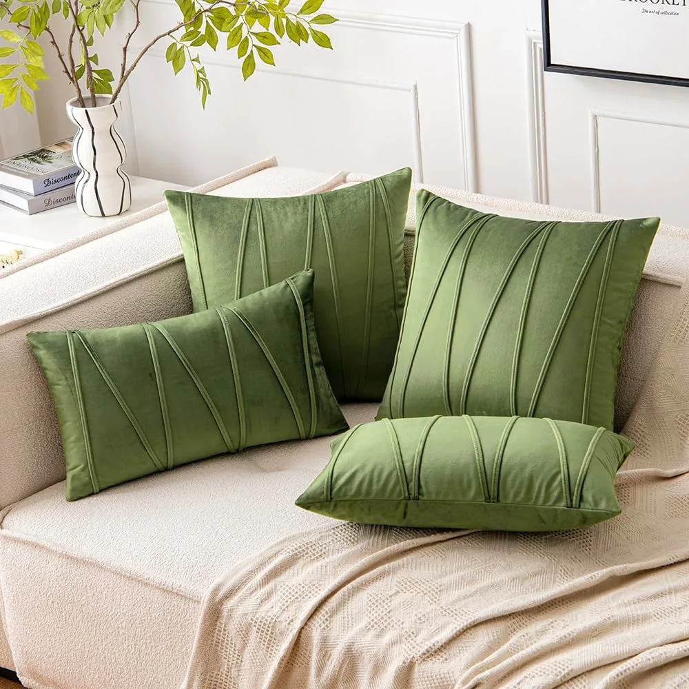 Velmire - Fluwelen Kussenhoes Met Golflijn Design 45x45cm - Image 6