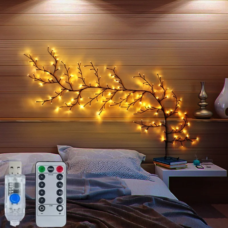 Velmiria – LED Wikkertakken Lichtsnoer met 8 Modi en USB-Aansluiting