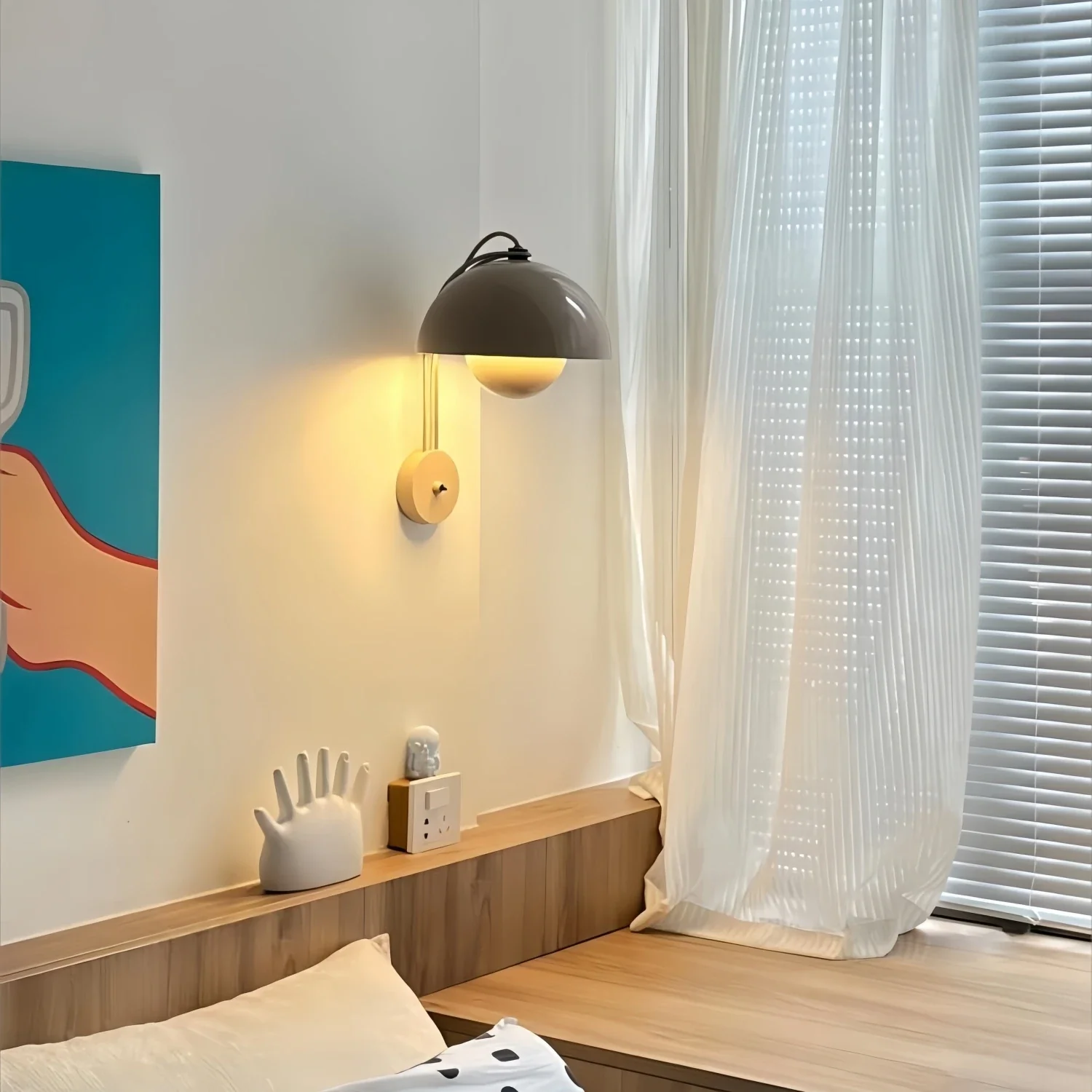 Veloran – Scandinavische Wandlamp Wit Groen Chroom - Image 12