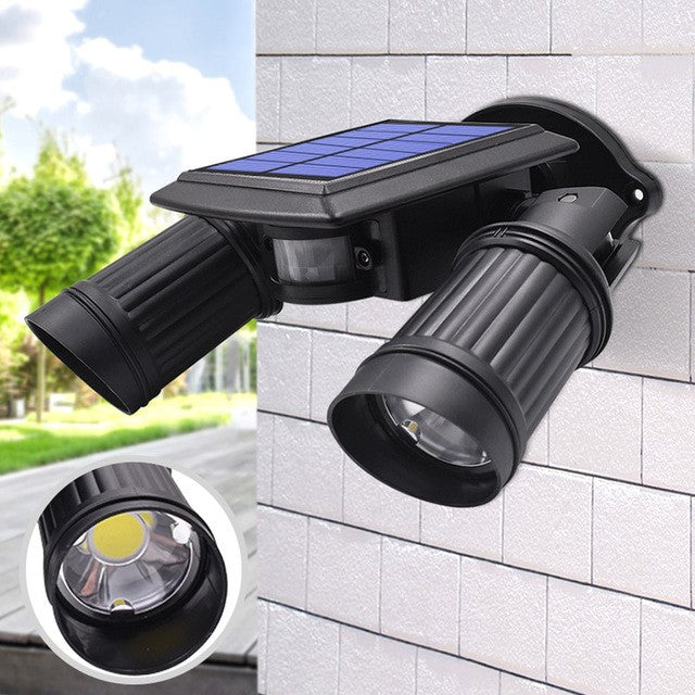 Veltrinox – Solar LED beveiligingslamp met bewegingssensor dubbele kop voor buiten