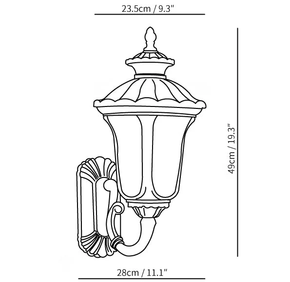 Verenia - Waterdichte Retro Buiten Wandlamp Matglas - Image 10