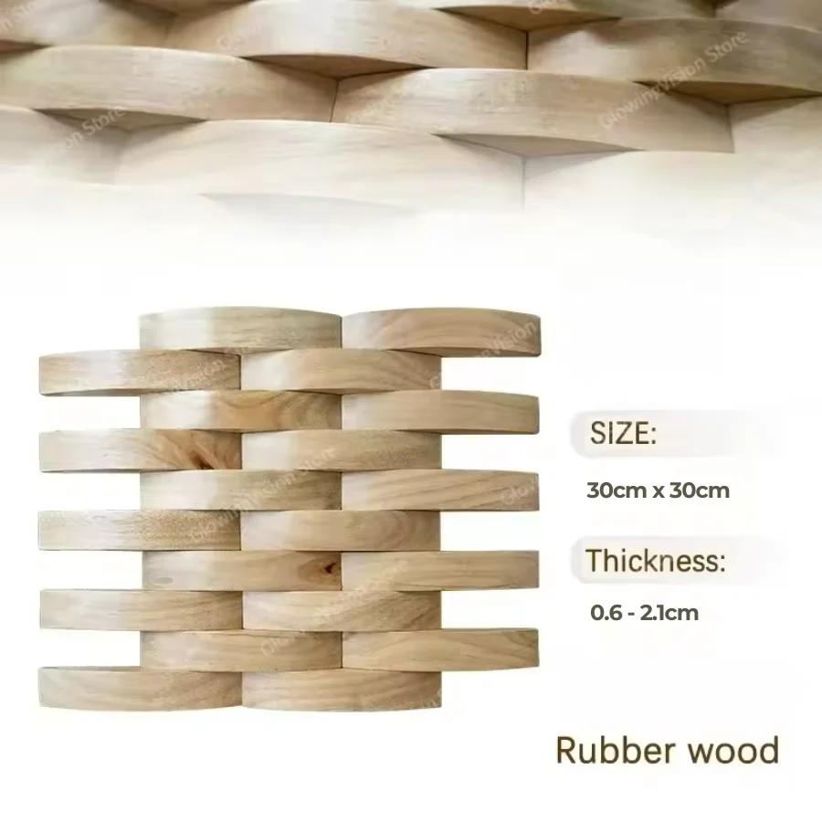 Veyrona - 3D Mozaïek Wandpaneel Massief Hout Akoestisch Decor - Image 7