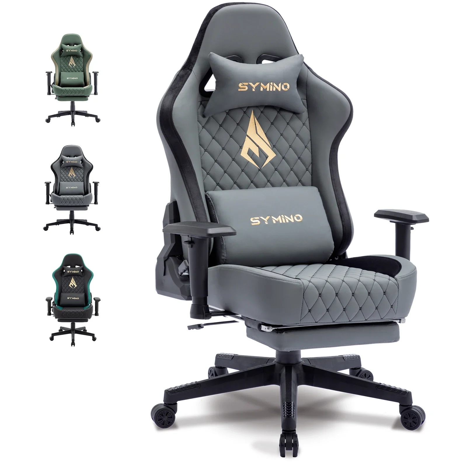 Vintoro - Ergonomische Gamingstoel van Zwart Kunstleer in Retrostijl