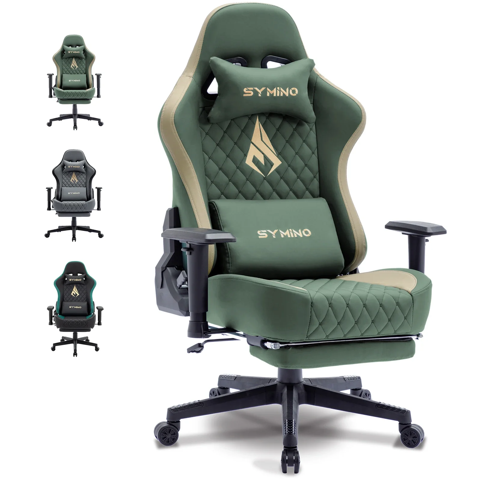 Vintoro - Ergonomische Gamingstoel van Zwart Kunstleer in Retrostijl - Image 2