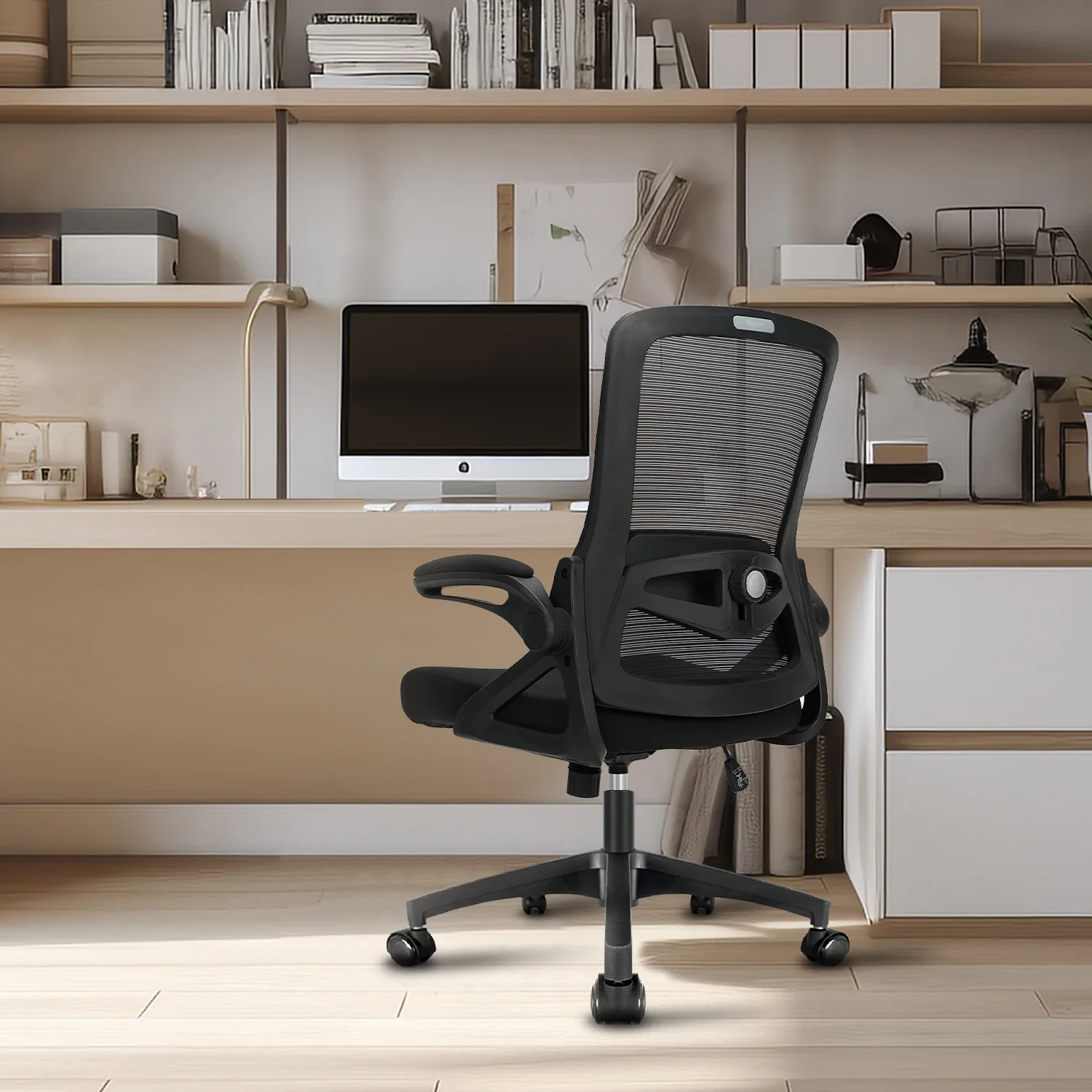 Vionis - Ergonomische Bureaustoel met Opklapbare Armleuningen en Lendensteun - Image 5