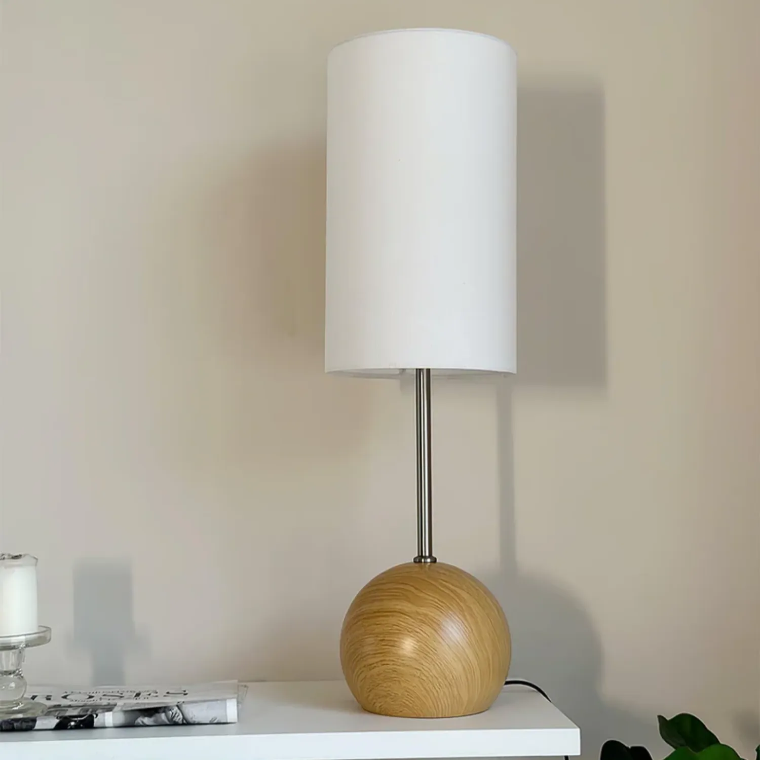 Virello – Houten Sferische Tafellamp met Minimalistisch Design - Image 19