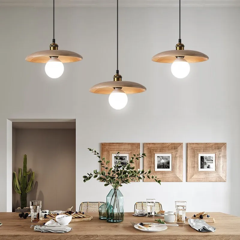 Virena - Nordic Minimalistische Houten LED Hanglamp