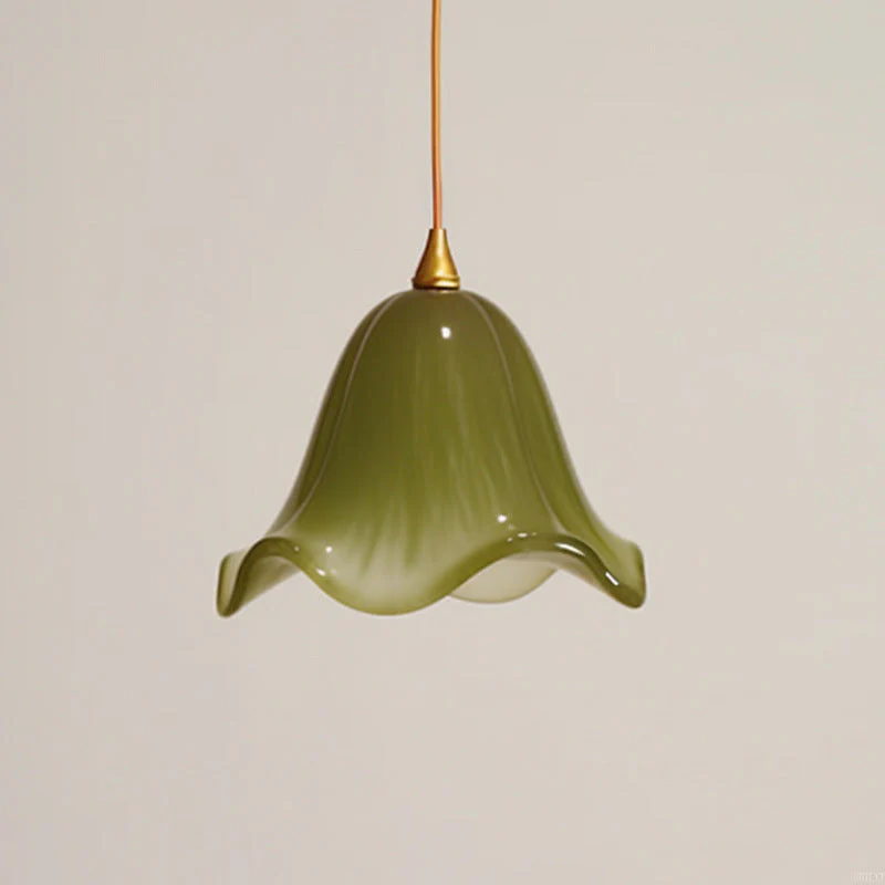 Virendéa - Retro Groene Glazen Hanglamp