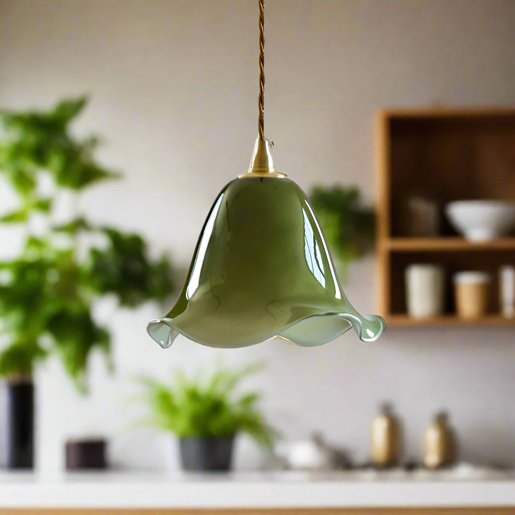 Virendéa - Retro Groene Glazen Hanglamp - Image 3