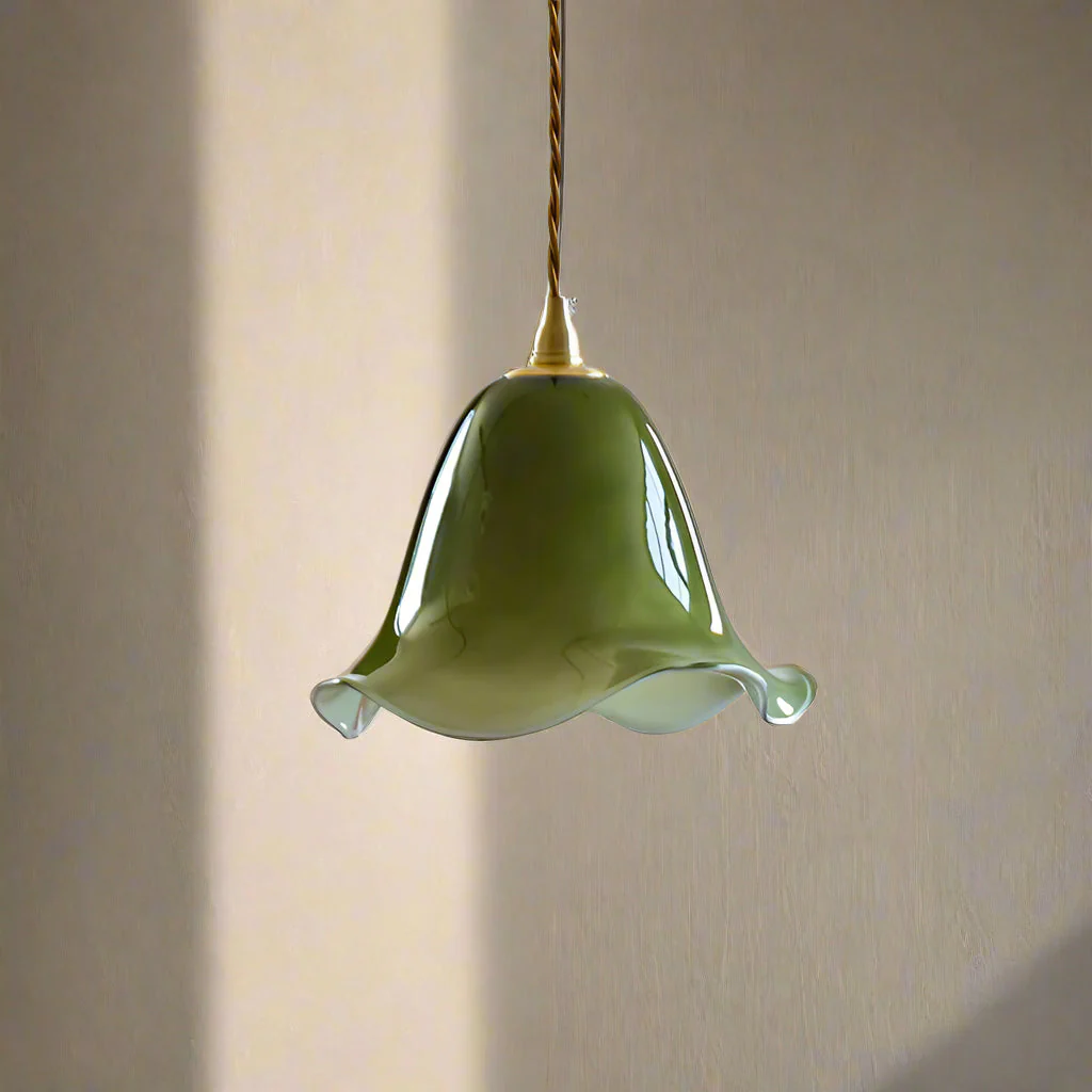Virendéa - Retro Groene Glazen Hanglamp - Image 4