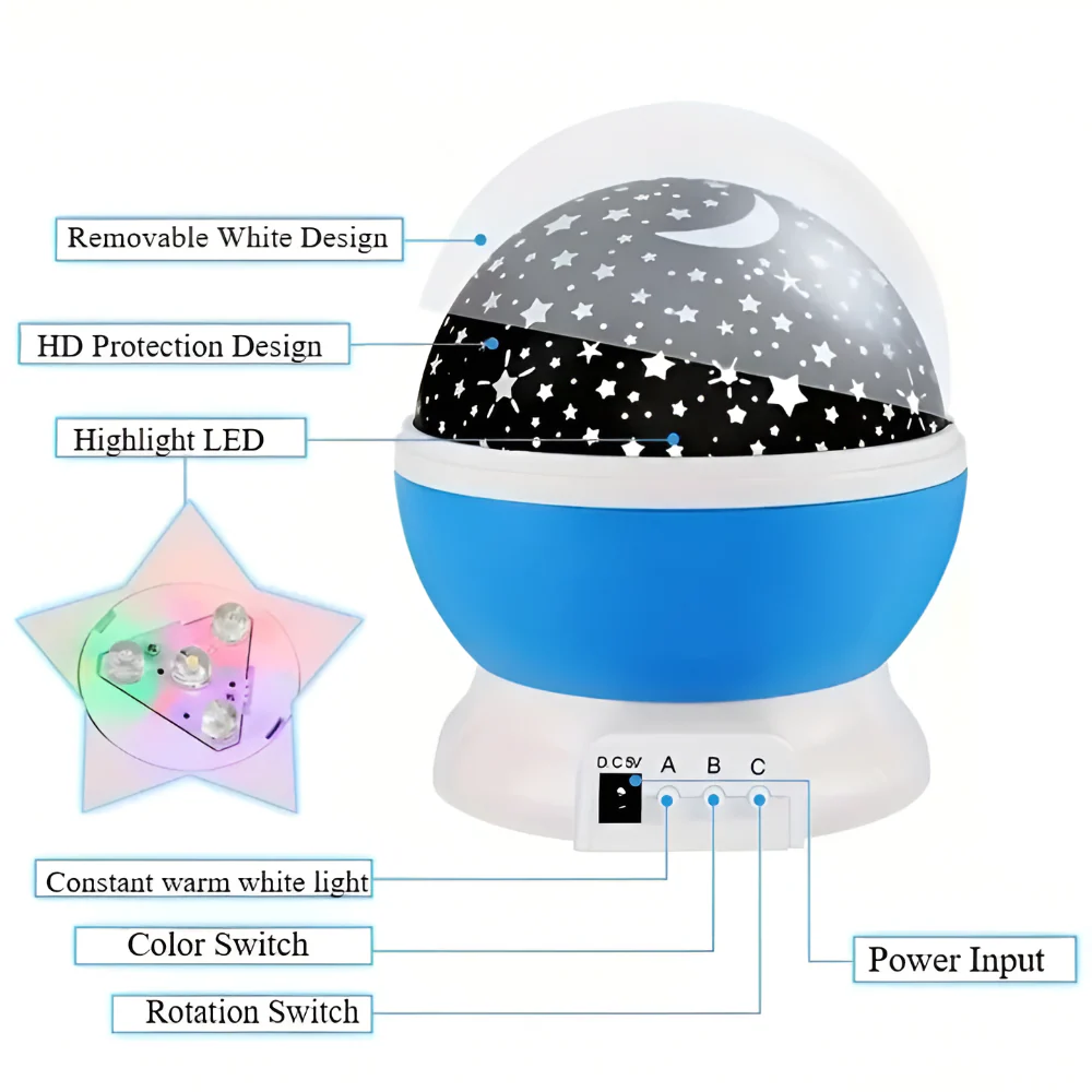 Vitala - Sterrenprojector Nachtlamp met Draaibaar Hemelontwerp - Image 7
