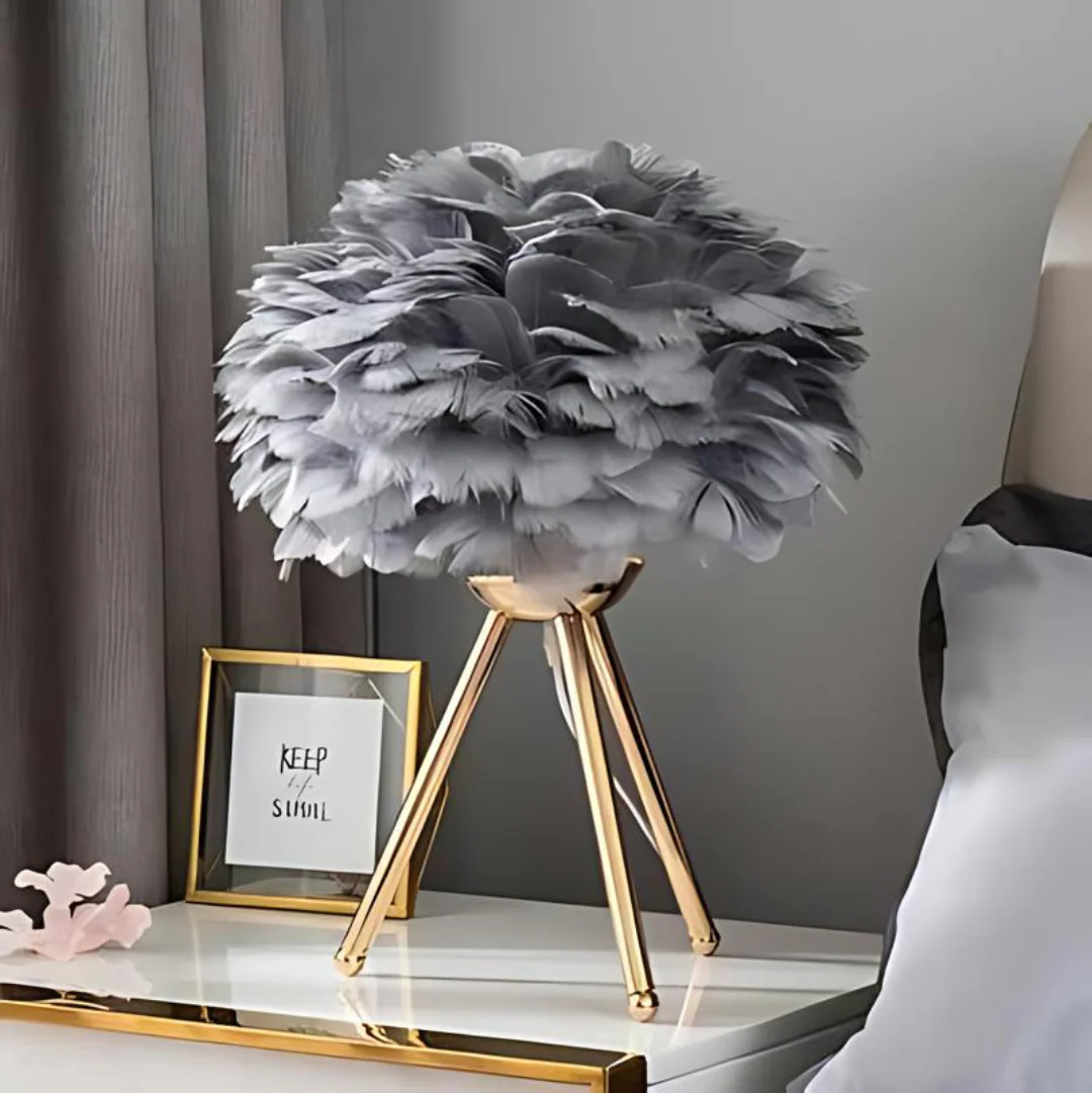 Vynex - Luxe Tafellamp Met Zachte Veren - Image 4