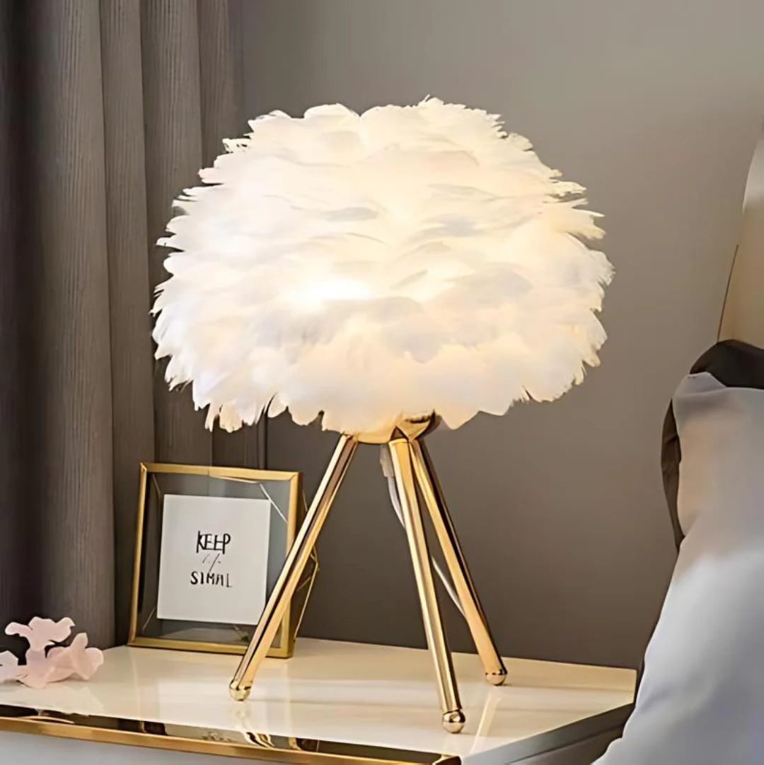 Vynex - Luxe Tafellamp Met Zachte Veren - Image 5
