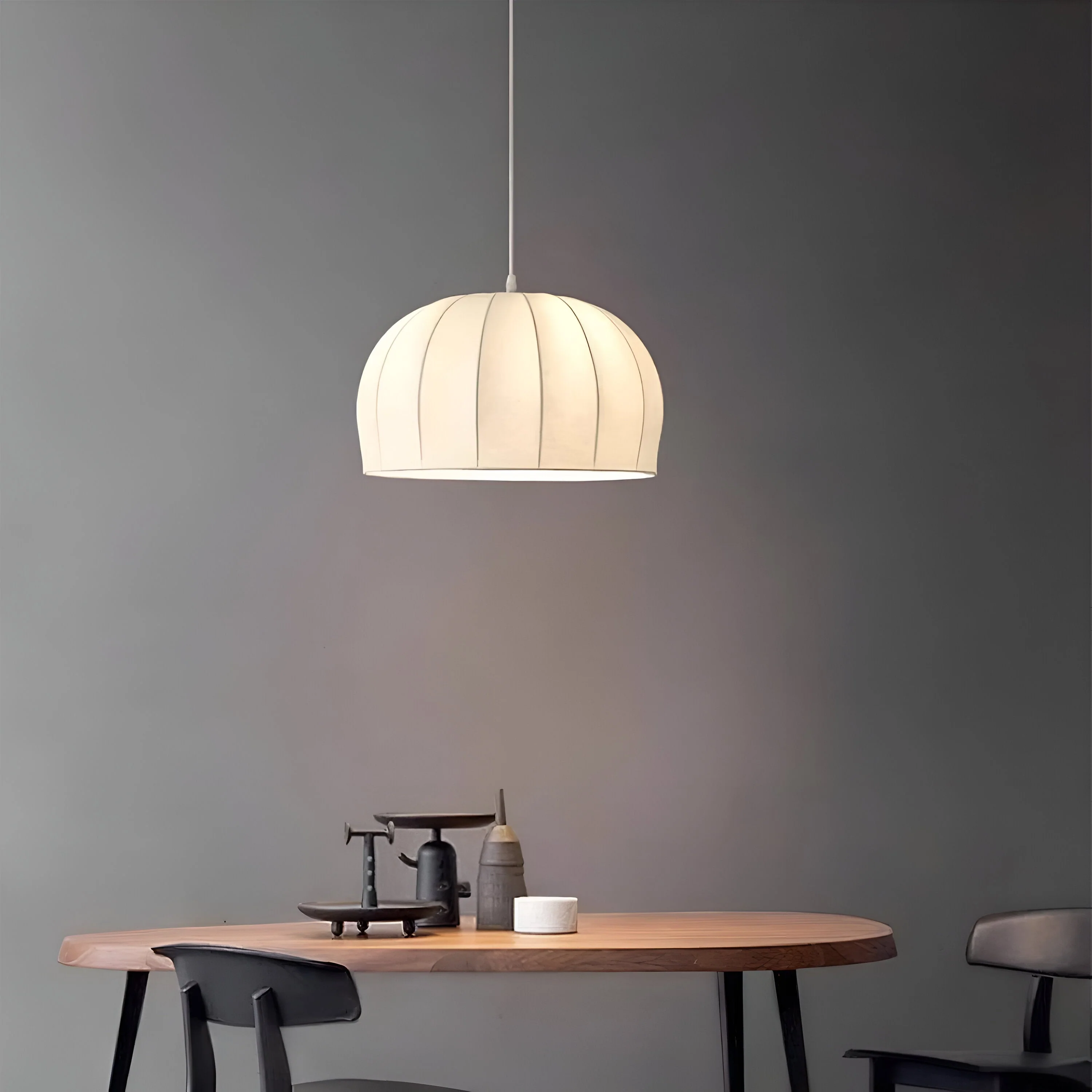 Yumèra - Japandi Moderne Handgemaakte Zijde Hanglamp