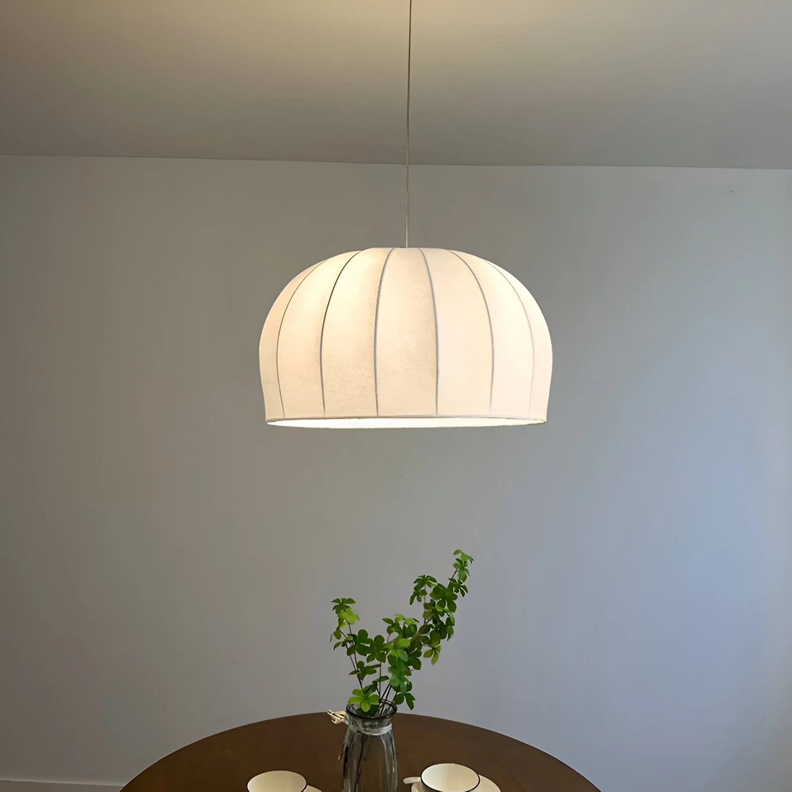 Yumèra - Japandi Moderne Handgemaakte Zijde Hanglamp - Image 8