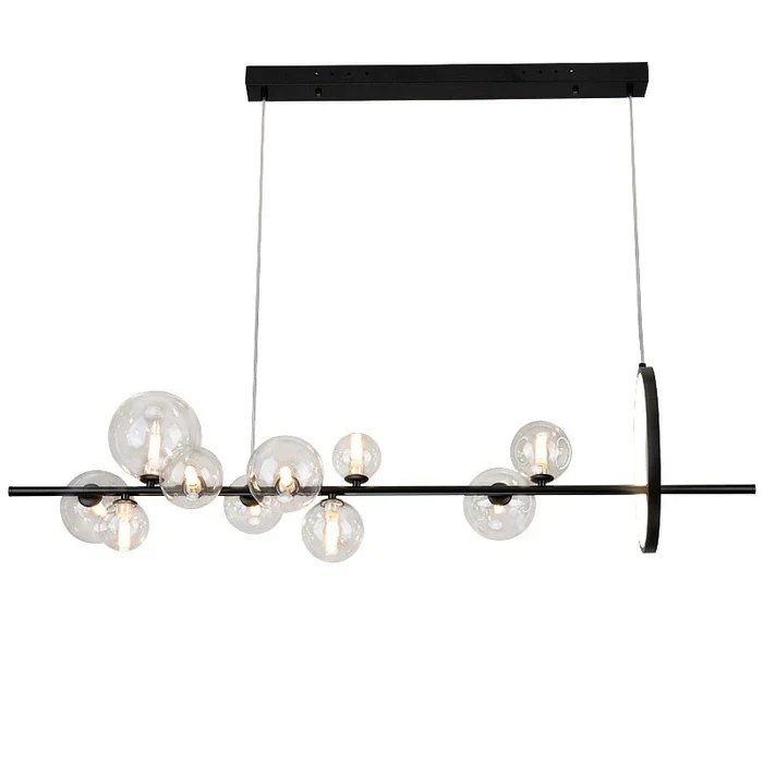 Zafiora – Lineaire LED Kroonluchter Met Glazen Bollen - Image 5