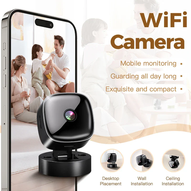Zenvaro – 360° Draaibare Wifi Mini Beveiligingscamera Met Nachtzicht