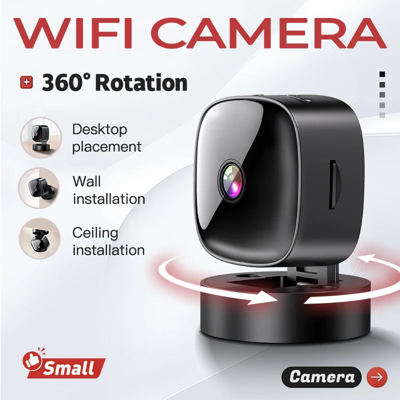 Zenvaro – 360° Draaibare Wifi Mini Beveiligingscamera Met Nachtzicht - Image 2