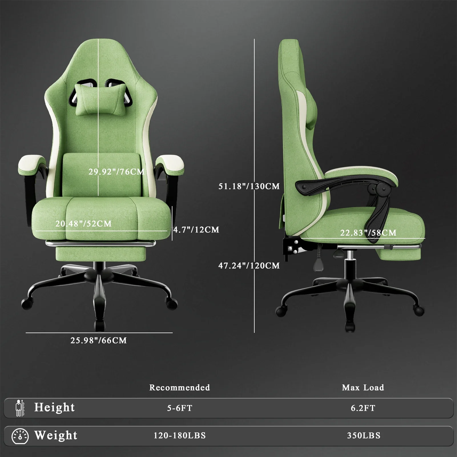 Zenvyron- Ergonomische Gaming Stoel Met Voetensteun En Lendensteun - Image 5