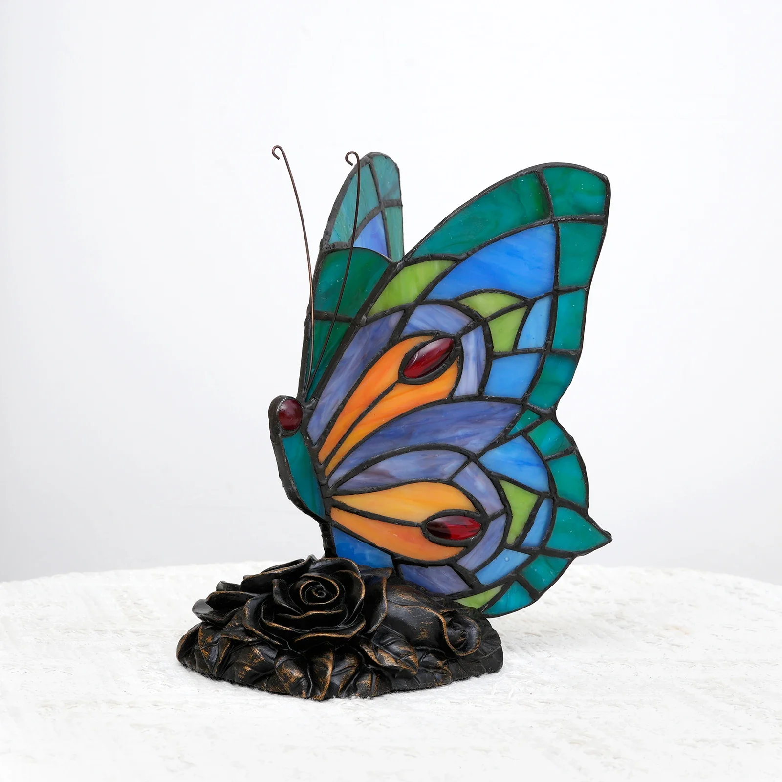 Zyrelis - Vintage Glas Tafellamp Vlinder Design - Image 11