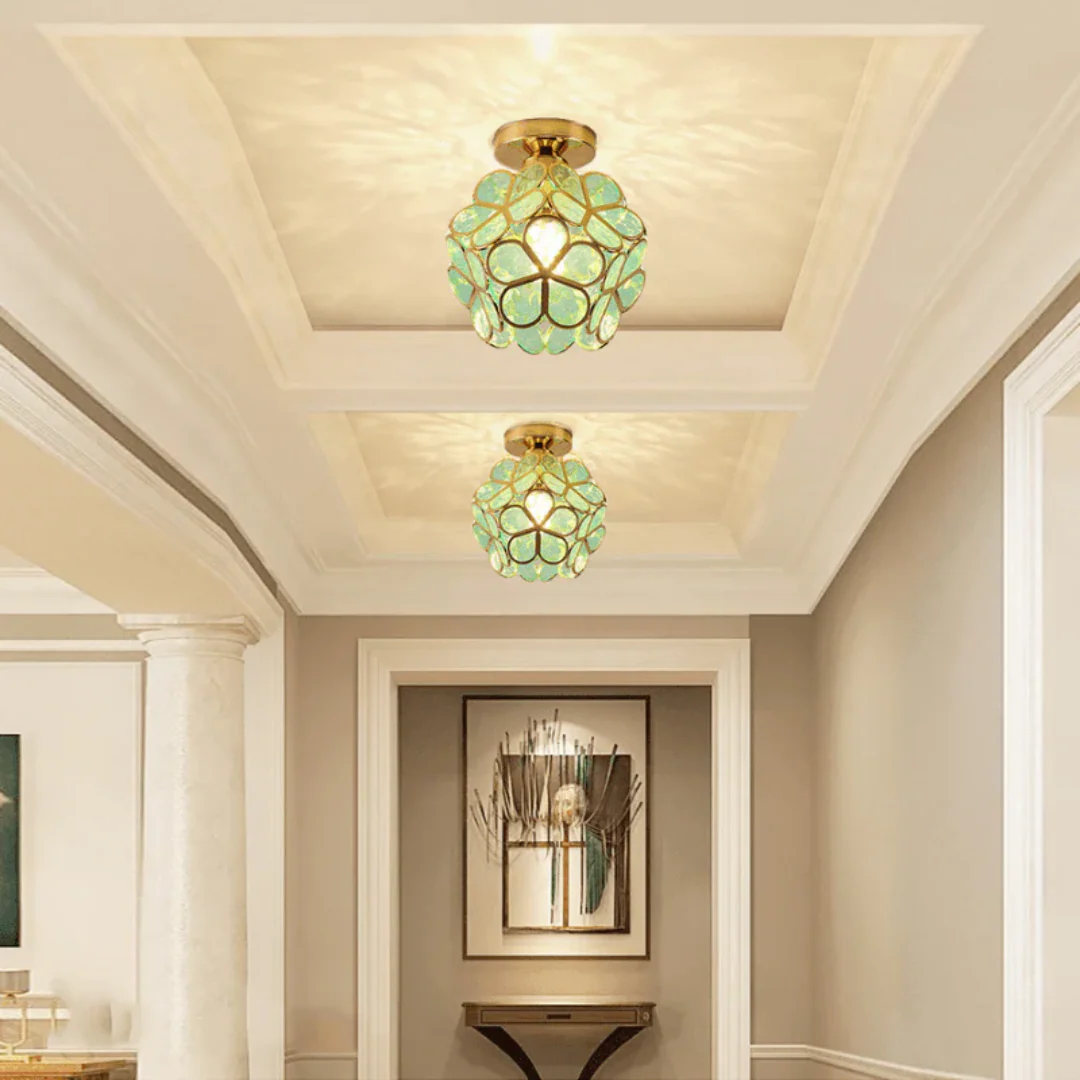 Zyvia - Luxe Glazen Bloemen Plafondlamp - Image 2