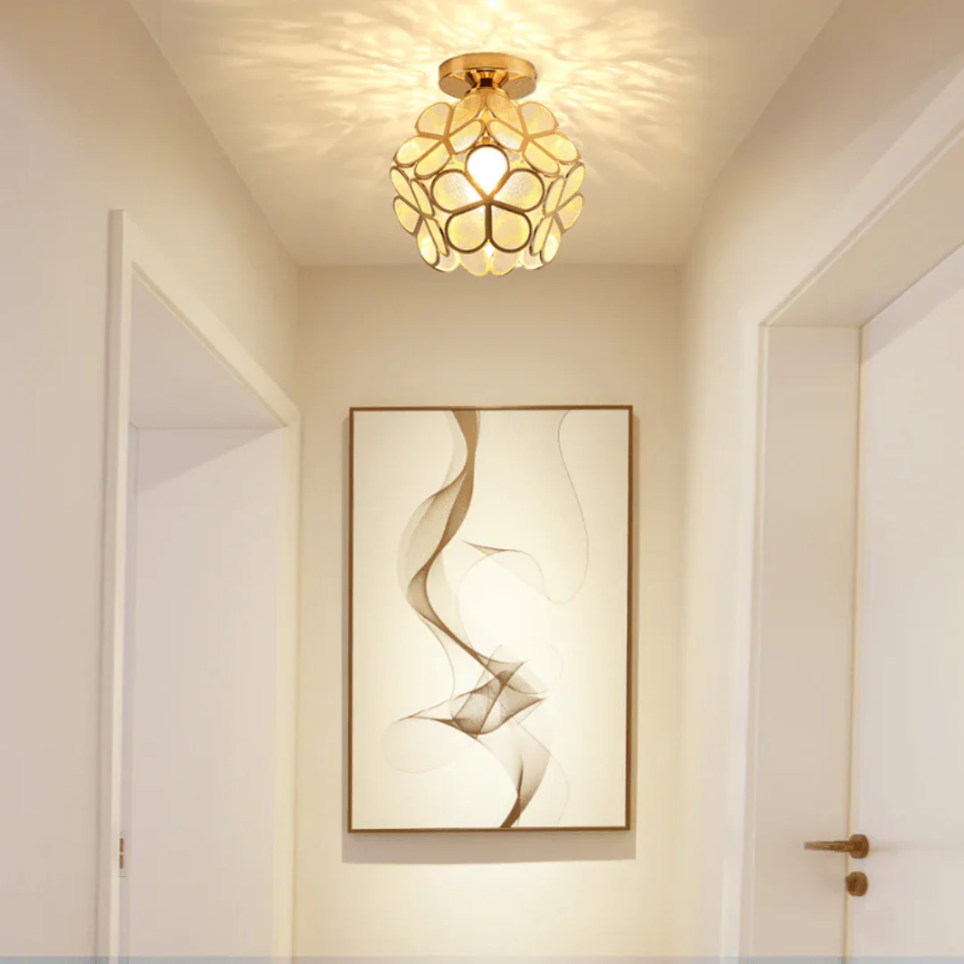 Zyvia - Luxe Glazen Bloemen Plafondlamp - Image 3