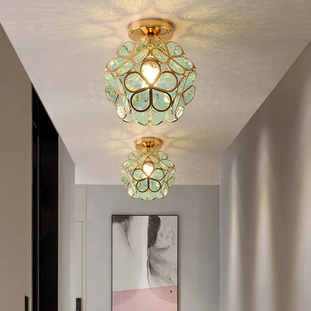 Zyvia - Luxe Glazen Bloemen Plafondlamp - Image 5